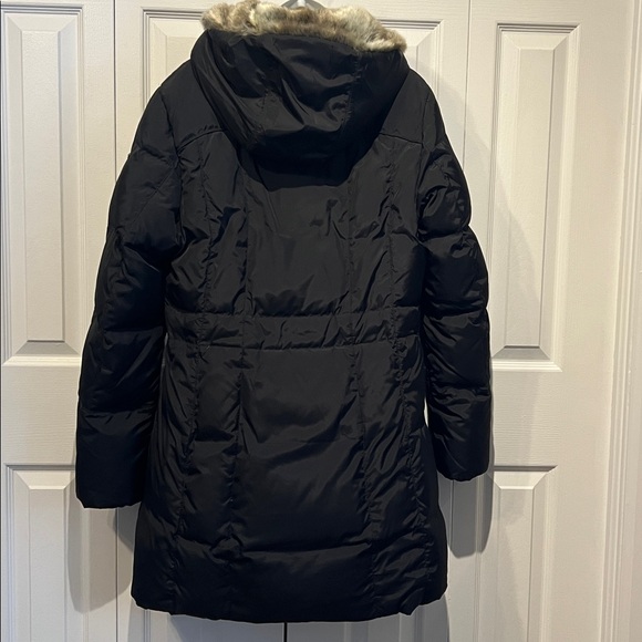 Geox Black Down-filled Hooded Parka Coat Size 12 - Picture 8 of 14
